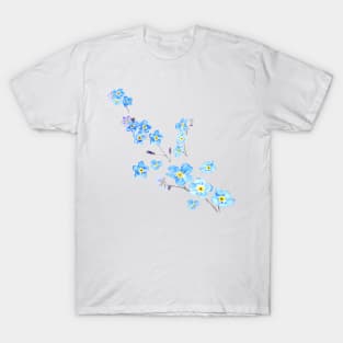 forget me not flower painting T-Shirt